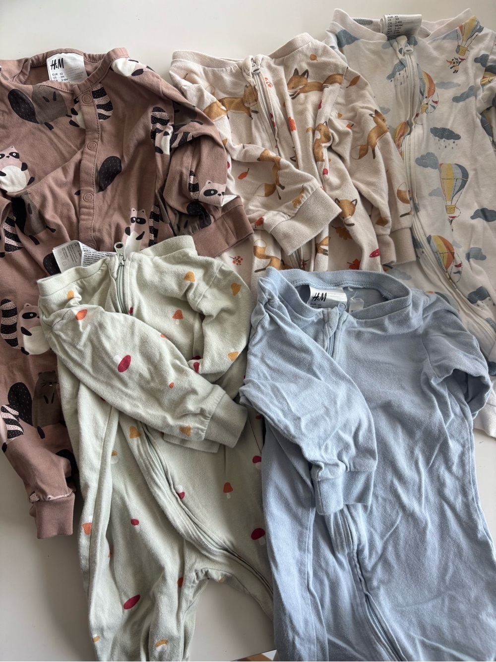 H&M Kids Neutral Zip Sleepers